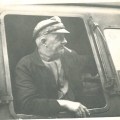 A snap photo of a bypassing train conductor at the station in East&nbsp;Berlin