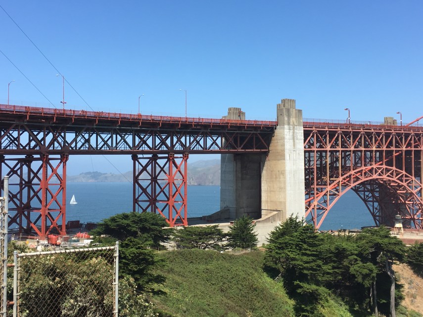 View from The Golden Gate Bridge Historical Park