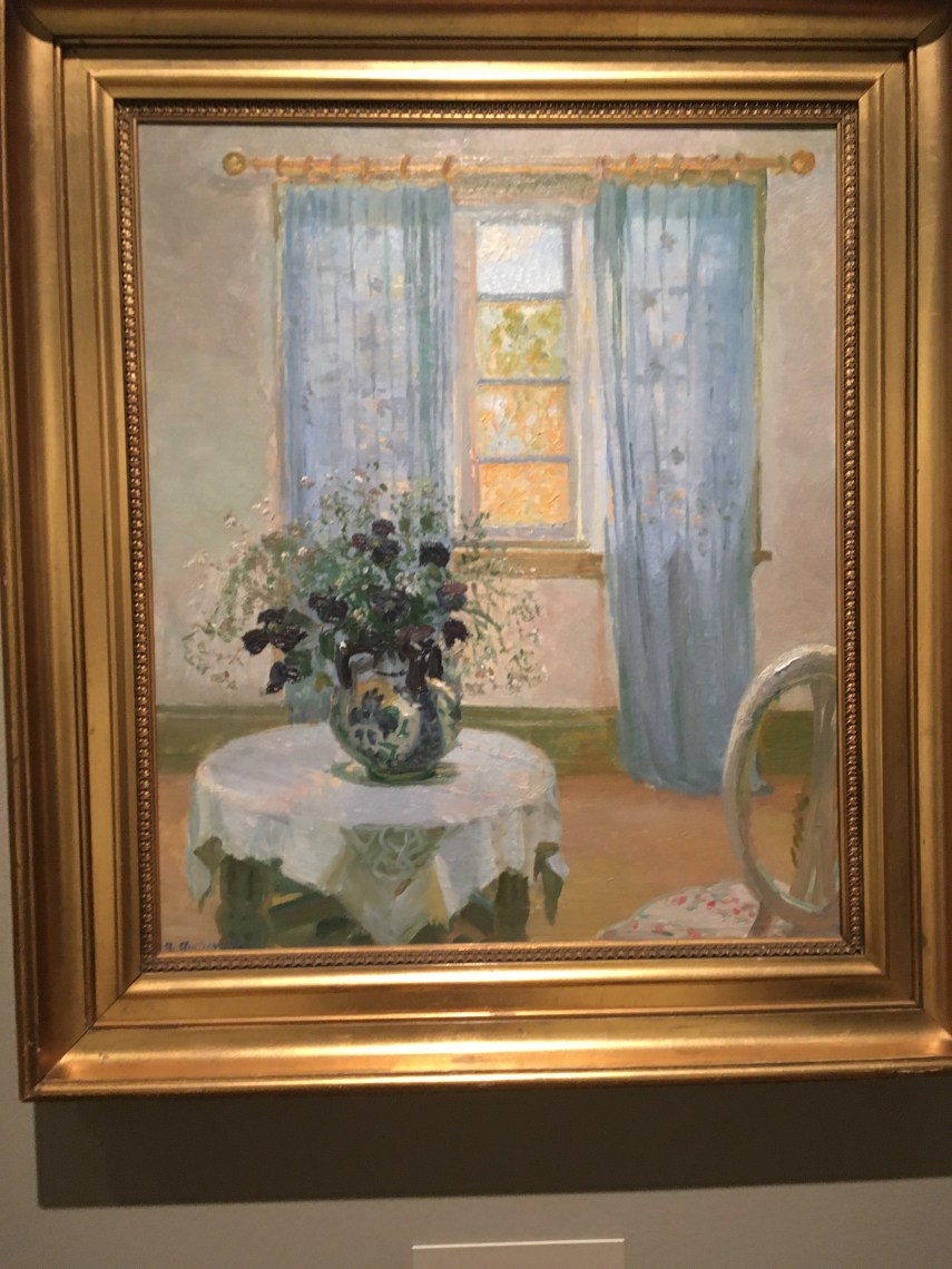Interior with a clematis 1913 by Anna Ancher (1859-1935)