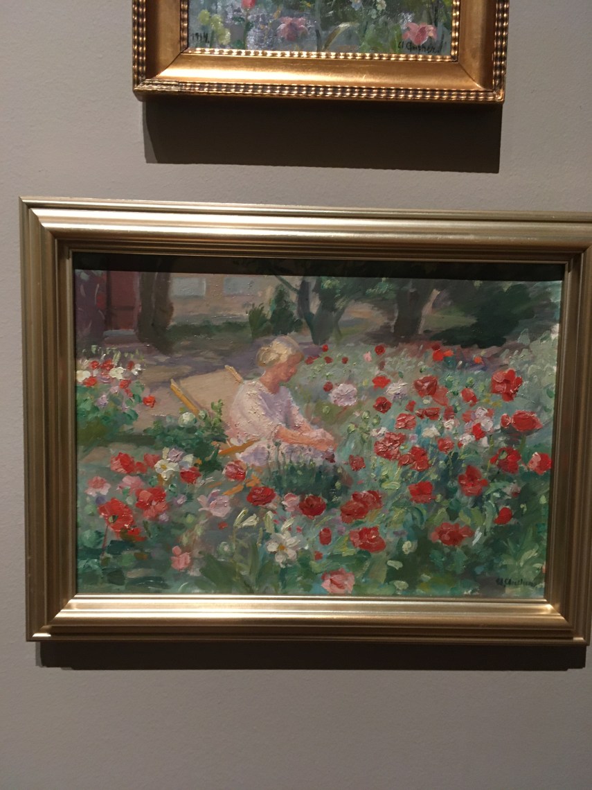 Young girl among puppies 1910 by Anna Ancher ( 1859-1935)