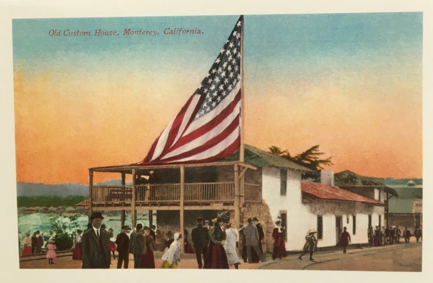 From a postcard. Old Custom House, Monterey, California