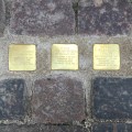 Thre Stolpersteine for the old people who lived in the nursing home at the&nbsp;Synagogue