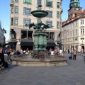 The Stork Fountain in Art Nouveau in central&nbsp;Copenhagen