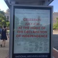 An advertisement in D.C. to visit the National&nbsp;Archives