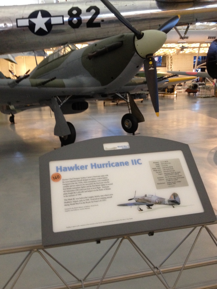 Hawker Hurricane IIC Designed in the late thirties at Langley factory, now the Heathrow Airport in 1944. Hurricane pilots helped fight the Luftwaffe in the Battle of Britain