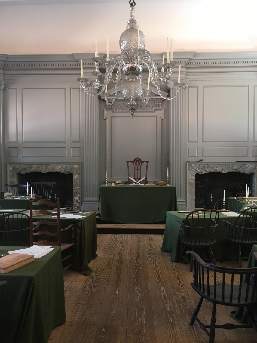 The Assembly Room at Independence Hall in Philadelphia